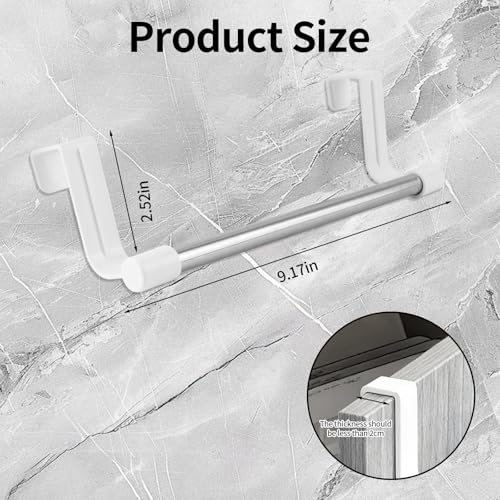 Over Door Towel Rack,Stainless Steel Kitchen Holder for Cabinet & Cupboard,Dish Towel Hanger Bar,Silver - color: Silver