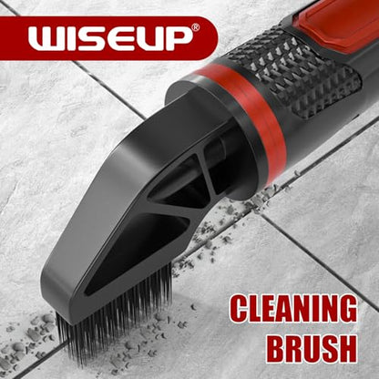 WISEUP Caulking Tool，6 in 1 Caulk Remover Tool with Grout Scraper，Brush | Caulking Tool Kit for Kitchen,Bathroom,Window,Door
