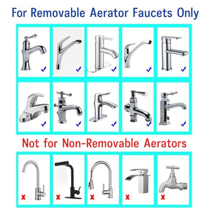9 Pack Faucet Aerator Attachment, Chrome Brass Sink Accessory, 15/16 Inch 24mm External Thread, Replacement Part (M24 Male Thread) - style: 15/16 Inch External Thread