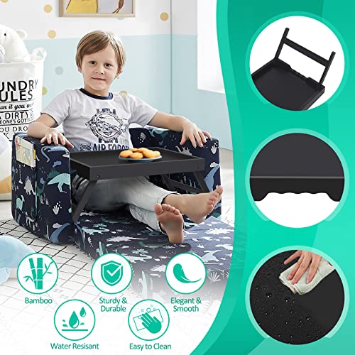 Artmeer FSC 100% Bamboo Bed Tray with Folding Legs, Medium, Black | FSC 100% bamboo bed tray with folding legs, handles and raised edges for meals, laptops, reading and serving in bed. - color: Black, size: Medium