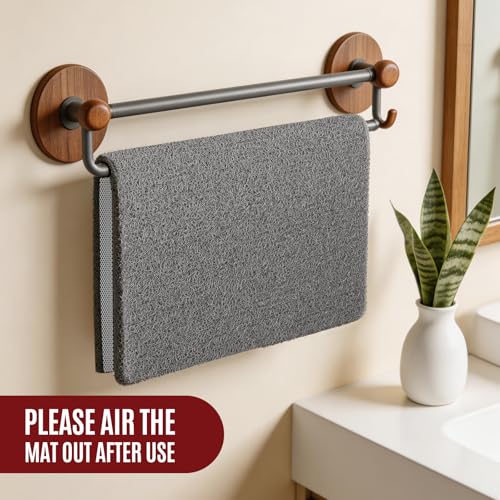 32 * 24in Shower Mat Bathtub Mat Non Slip | Bathmats Non Slip, Quick Drying Foot Scrubber Loofah Mats for Inside Shower, Tub, Bathroom, Home, Grey - color: Grey, size: 32" x 24" (Rectangular)