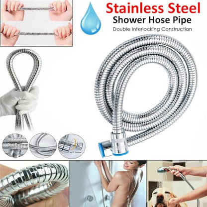 Shower Hose For Hand Held Shower Heads, 79 Inches Cord Extra Long Stainless Steel Hand Shower Hose, Ultra-Flexible Replacement Part with Brass Insert, Brushed Nickel