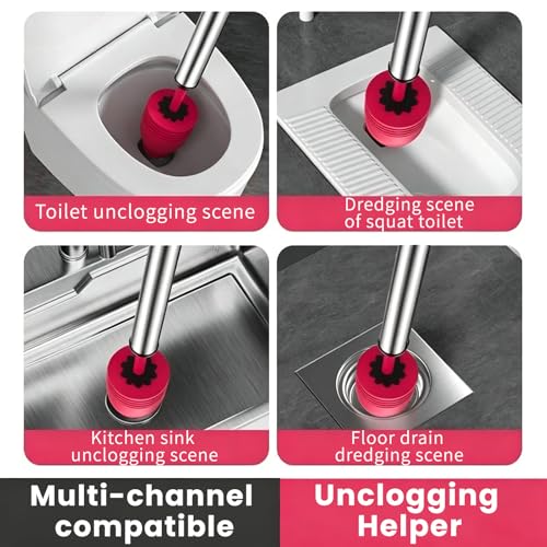 Toilet Plunger,Bathroom Plunger, High Pressure Toilet Auger,Powerful Air Drain Unclogger and Toilet Clog Remover, Toilet Plunger for Sinks and Clogged Pipes