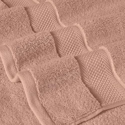 Modern Threads Luxury 6-Piece Quick-Dry Towel Set – Plush & Ultra-Absorbent for Spa-Like Experience, Clay - color: Clay