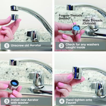 Danco 10476 1.5 GPM Dual Thread Water-Saving Aerator, Chrome - size: Pack of 1, style: Chrome