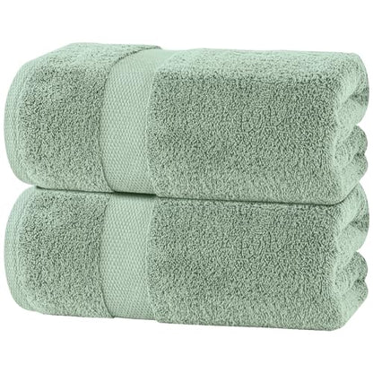 White Classic Luxury Soft Bath Sheet Towels - 650 GSM Cotton Luxury Towels Extra Large 35x70 | Highly Absorbent and Quick Dry | Hotel Quality, Green, 2 Pack - color: Mint Green, size: Bath Sheets, 2 Pack