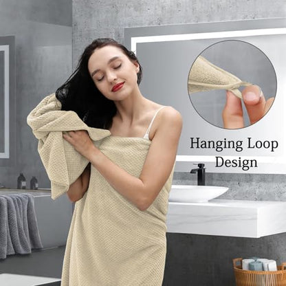 Extra Large Bath Towels Set 35x70 Inches - Beige Luxury 600 GSM Oversized Bath Sheet Towel,Ultra Soft Microfiber - Quick Dry,Highly Absorbent Shower Towels Spa Hotel Bathroom Towel Set (4-Pack) - color: Light Brown Set, size: 4-Piece Set