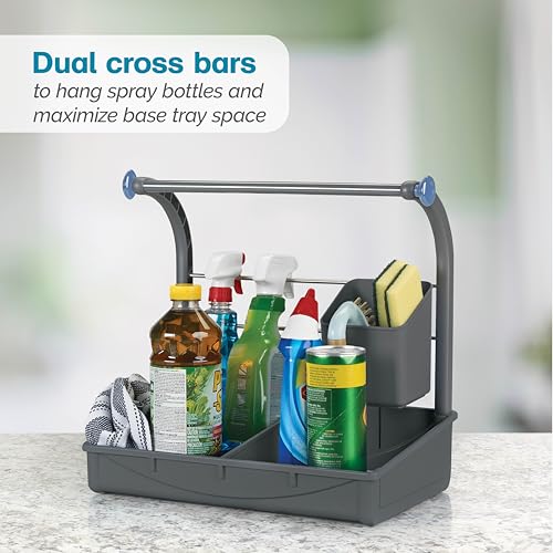 Polder Under Sink Storage Caddy, Kitchen and Bathroom Organization and Storage with Tray, Easy-to-Assemble, 16.75" x 10.5" x 16.5"