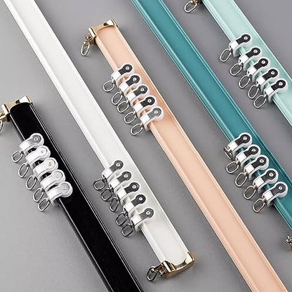 LIYI929GP Flexible Bendable Ceiling Curtain Track Wall Mount, Sliding Ceiling Track System Aluminum Heavy Duty Room Divider Curtain Rod for Hang Curtains, Curved Shower, RV Curtain Rails, Bay Windows - color: Black, size: 3M-9.8ft