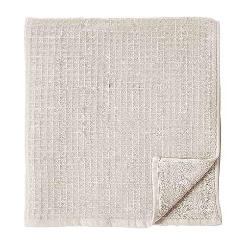 UCHINO Waffle Twist Cotton Bath Towel Absorbent Quick Dry 30x60 Linen 1 Pc - color: Linen, size: Bath Towel