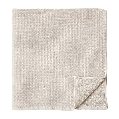UCHINO Waffle Twist Cotton Bath Towel Absorbent Quick Dry 30x60 Linen 1 Pc - color: Linen, size: Bath Towel