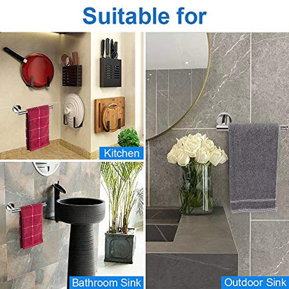 TocTen Hand Towel Holder/Towel Ring - Thicken SUS304 Stainless Steel Bathroom Hand Towel Bar, 9Inch Heavy Duty Wall Mounted Towel Rack Hanger (Polished Chrome) - color: Chrome, size: 9 In-Round
