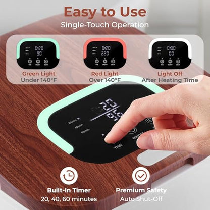 Bucket-23L Capacity Hot Warmer with Timer Function, Fits Up to Two Oversized Towels for Bathroom(Wood) - color: Wood