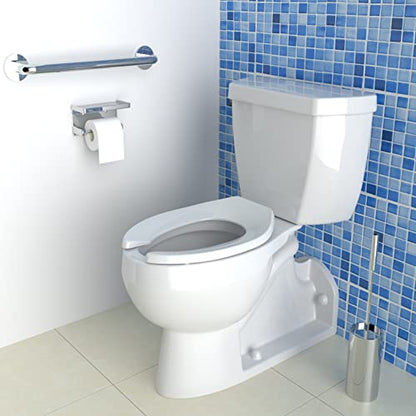 Commercial Heavy Duty Open Front Toilet Seat Without Cover, Thickened Material, Never Loosen, ELONGATED, White(18.5”), 6-Pack - size: Elongated-6-Pack