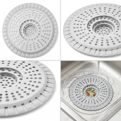 Silicone Shower Drain Hair Catcher,Anti-Clogging Pet Hair & Debris | Hair Stopper Drain Strainer for Bathroom Sink & Bathtub, Cover & Trap for Most Tubs, Stays in Place, Ease of Cleaning,3 Pack