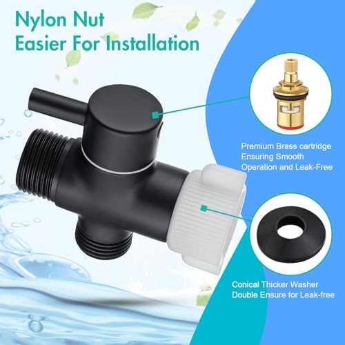 BARROCK Handheld Bidet Sprayer for Toilet, Stainless Steel Metal Made Baby Cloth Diaper Spraying Kit, Bathroom Toilet Bidet Attachment Set for Bathing Pets and Feminine Hygiene, Matte Black - color: Matte Black