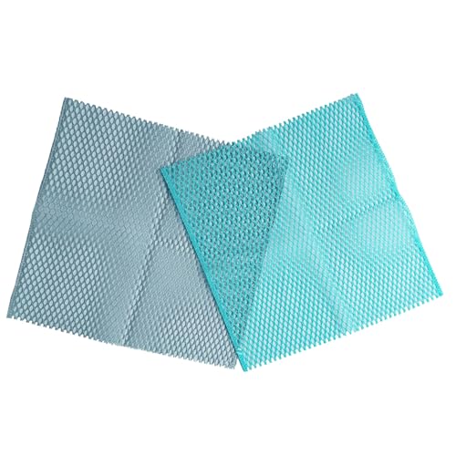 Net Scrubbers for Dishes/Innovative Mesh Dish Cloths for Washing Dishes, Quick Dry - No More Sponges with Smell / 11.5 by 11.5 inches/Advanced Raw Material-Polypropylene 100% (Mint5 Gray5) - color: Mint5 Gray5