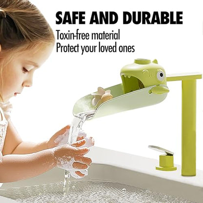 2 Pack Faucet Extender for Toddlers Universal Sink Extension with Water Wheel to Kids Fun Hand Washing Temperature Sensitive Orange Green - color: Orange Green