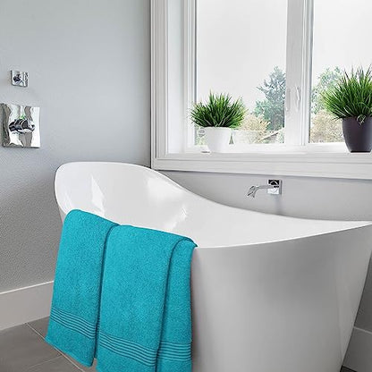 Utopia Towels Luxurious Bath Towels Set, 27x54 in, 4 Pack, Soft, Turquoise | Soft Luxurious Ring Spun Cotton Bath Towels - Lightweight, Highly Absorbent, Quick-Drying, Ideal for Daily Use - color: Turquoise