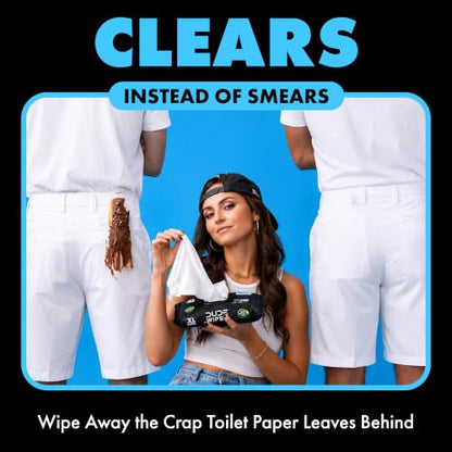 DUDE Wipes Unscented Adult Flushable Wet Wipes, Sensitive Skin, 288 Count | 6 packs of 48 extra large flushable butt wipes. Hypoallergenic plastic-free wipes. 99% water, vitamin E, aloe. Septic safe. - size: 48 Count (Pack of 6)