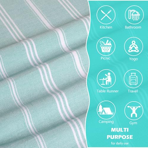cabanana Hand Towels for Bathroom - 2-Pack,18x30 Inch-100% Cotton,Turkish Bathroom Hand Towels,Super Absorbent & Quick-Dry Soft for Bath, Kitchen, Spa, Face, Hair, Dishcloth (Aqua) - color: Aqua 18x30