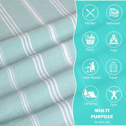 cabanana Hand Towels for Bathroom - 2-Pack,18x30 Inch-100% Cotton,Turkish Bathroom Hand Towels,Super Absorbent & Quick-Dry Soft for Bath, Kitchen, Spa, Face, Hair, Dishcloth (Aqua) - color: Aqua 18x30