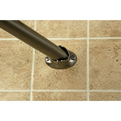 Kingston CC3178 Adjustable Curved Shower Curtain Rod, Brushed Nickel - color: Brushed Nickel