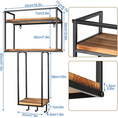 Towel Rack Wall Mounted - Space-Saving Design for Small Bathrooms | Versatile Organizer for Towels, Blankets, and More - Ideal for RVs and Hotels