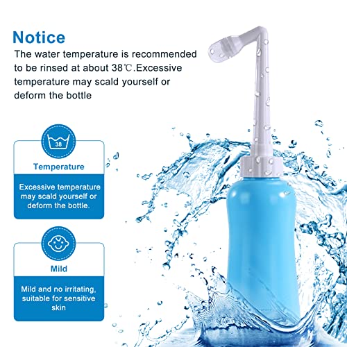 Portable Bidet Travel Large Capacity 15.8oz Personal Toilet Handheld Blue - color: Blue