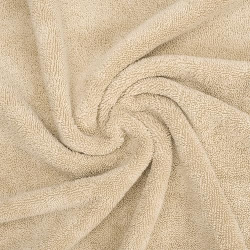 American Soft Linen Salem Washcloth Sets, 4 Piece Luxury 600 GSM 100% Cotton Washcloths for Bathroom, 13x13 inches Washrags Premium Quality Hand Face Towels, Beige - color: Beige, size: 13x13"