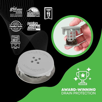 SinkShroom The Revolutionary Sink Drain Protector Hair Catcher/Strainer/Snare, Gray - color: Gray