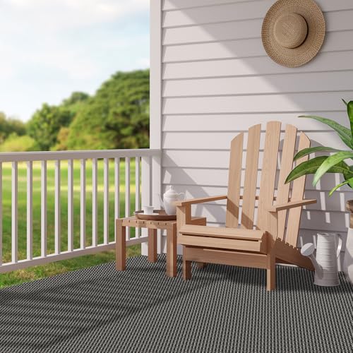 PVC Drainage Floor Mat 3x10Ft, Non-Slip 0.22'' Thick Heavy Duty Mesh Hole Pool Mat, Commercial PVC Mesh Hollow Mats, Outdoor Indoor Rug for Bathroom Patio Bath Shower Wet Area (Grey)