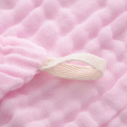 Baby Washcloths - Natural Cotton Baby Wipes - Soft Newborn Face Towel for Sensitive Skin - 10 Pack, 12x12 inches - color: Pink