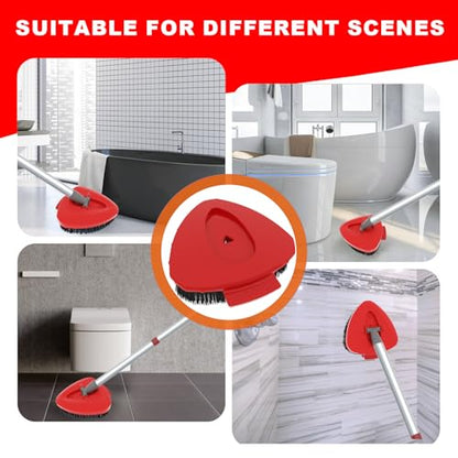 2 Pack Upgrade Scrub Brush Replace Heads Compatible with O Cedar EasyWring 1 Tank Spin Mop,Mop Replacement Scrubber Head Brush,Floor Cleaning Brush,More Layers of Bristles for Bathroom, Deck, Kitchen - color: Big 2 Pack