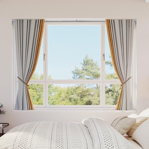 MEXAU 1 Pack Spring Tension Curtain Rod 31-62 In Silver Shower Curtain Rod | Adjustable Spring Tension Rods No Drilling for Window Closet Kitchen Wardrobe Bathroom, Non Slip Tension Rods ,7/8" Diameter - color: Silver-1P, size: 31-62 inch