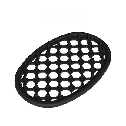 Silicone Soap Dish for Shower Bathroom Kitchen Sink Quick Dry Draining Soap Holder Tray Soap Saver Pad (Black) - color: Black