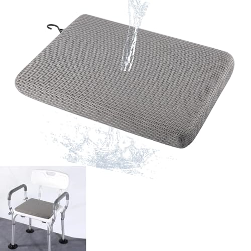 Shower Seat Cushion, Bath Chair Cushion, Bathtub Cushion for Soaking Tub, Non Slip Pad, Shower Safety Mat, Sauna Seat Cushion (Grey) - color: Grey