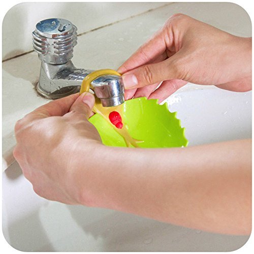 Faucet Cover, Leaf Design Safety Faucet Extender for Children Toddler Kids Hand Washing Baby Kids Hand Wash Helper Bathroom Sink(2PCS/Pack)