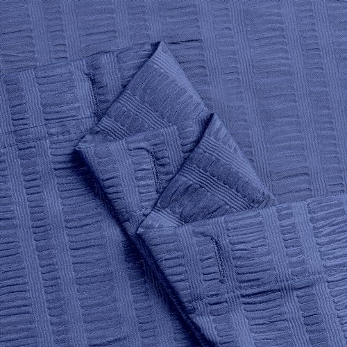 Aiyufeng Royal Blue Stall Fabric Shower Curtain - Soft & Lightweight Small Shower Curtain with Texture for Narrow Stall Size, Machine Washable - 36x72, Blue - color: Royal Blue, size: 36"W x 72"L (Pack of 1)