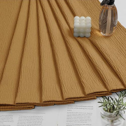 Aiyufeng 3D Textured Gold Shower Curtain for Bathroom, Fabric Shower Curtain Soft Cloth & Hotel Spa Quality, Luxury Boho Bathroom Curtains, Machine Washable, Gold, 72x72 Inches - color: Gold, size: 72"W x 72"L (Pack of 1)