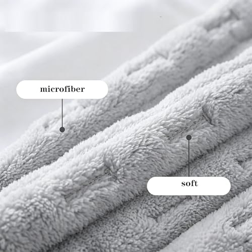 3 Pack Microfiber Hand Towels for Bathroom with Hanging Loops Quick Dry Small Towel Set for Bathroom Kitchen 14 x29.6inch (Gray) - color: Gray
