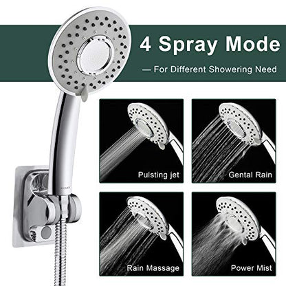 Sink Hose Shower Sprayer Attachment - Faucet Extension w/ 5 Adapters For Bathroom Bathtub, Kitchen Faucet, Utility Laundry Tub, Garden Hose Thread Spout For Delta, Moen, Kohler, American Standard - color: c-silver-big panel