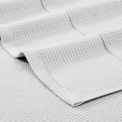 Modern Threads Waffle-Rib 6-Piece Towel Set – Premium Cotton Bath Towels, Ultra-Absorbent & Soft, Elegant Waffle Texture for Bathroom & Spa, White - color: White