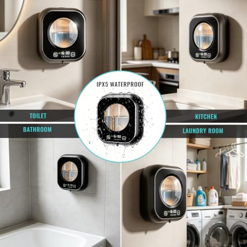 Automatic Soap Dispenser Touchless, Wall Mount Hand Soap Dispenser 10.8oz, LED Clock Electric Sensor Pump with 5 Speed Foam,120-Day Long-Life Battery, IPX5 Waterproof for Kitchen Bathroom Office Hotel