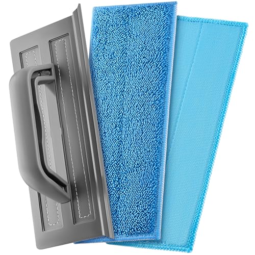 Tyroler Duschabzieher breit 25 cm | 2 Mikrofaser Scheuer- & Poliertücher | 2 Microfiber Scrub & Polish Cloths | Squeegee for Shower Glass, Tiles, Wall & Mirror | Ideal Window Squeegee for Home | Wiper