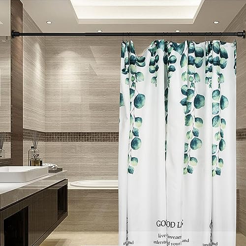 Heavy Duty Shower Rod, Adjustable Shower Curtain Rod, Expandable 47-84 Inch, Permanent Mount Shower Rod, Never Rust Stainless Steel For Window Curtain and Closet, Matte Black - color: Matte Black