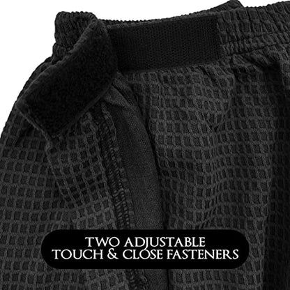 Canyon Rose Waffle Weave Long Spa Wrap, One Size, Black | Luxurious Waffle Knit Body Wrap, Generous Length, Elasticized Top with Touch-and-Close Fastener, Machine Washable - color: Black