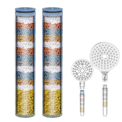 MakeFit Shower Head Filter Replacement Cartridge for SSJ781/DSSJ781/ DSSJ781-01/DSS1581 MakeFit Filtered Handheld Shower Head (2-PACK) - style: 2-PACK