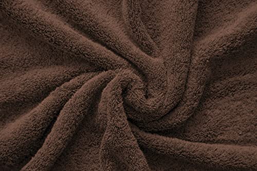 American Veteran Towel, 100% Cotton Turkish 6 Piece Towel Set, Luxury Towels Set of 6 for Bathroom Essentials, 2 Bath Towels 2 Hand Towels 2 Washcloths, Brown - color: Brown, size: XL 6PC