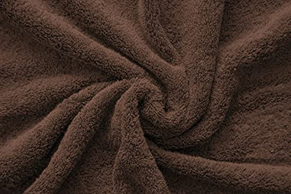 American Veteran Towel, 100% Cotton Turkish 6 Piece Towel Set, Luxury Towels Set of 6 for Bathroom Essentials, 2 Bath Towels 2 Hand Towels 2 Washcloths, Brown - color: Brown, size: XL 6PC